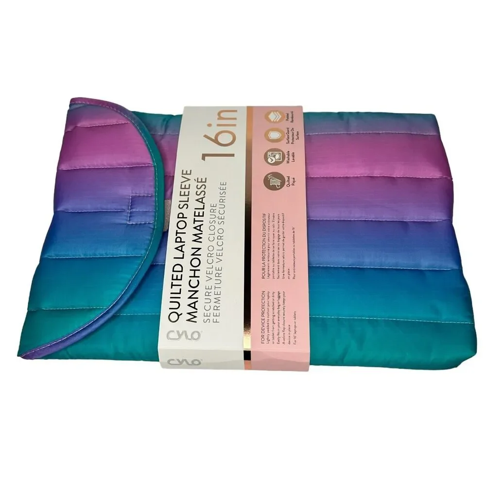 CYLO Quilted Laptop Sleeve Padded Case